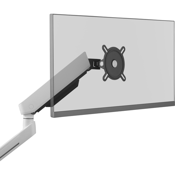 Gamingowy uchwyt biurkowy na dwa monitory z podświetleniem RGB (21-45″, biały) · DM8220