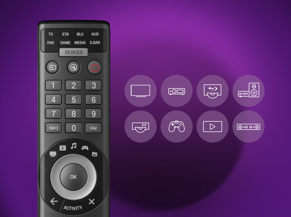 Pilot Smart Control Pro obsługujący do ośmiu urządzeń RTV