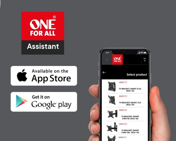 One For All Assistant – aplikacja wspierająca montaż uchwytów do telewizorów